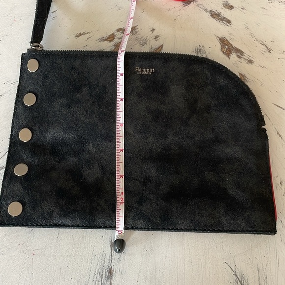 Hammitt “Richard” Large Black Suede Wristlet - Picture 11 of 11